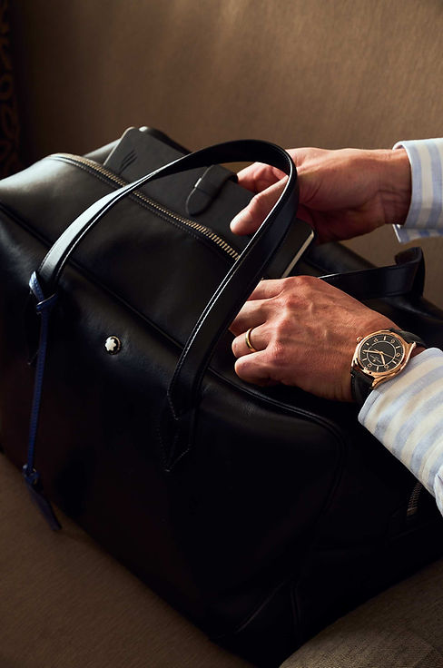 Vacheron Constantin and Mont Blanc Bag in TAG Aviation Editorial