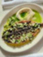 Mackerel with cucumber, horseradish and yoghurt at Straker's London Restaurant 