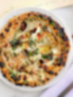 Artichoke and Tallegio flatbread  at Straker's London Restaurant 